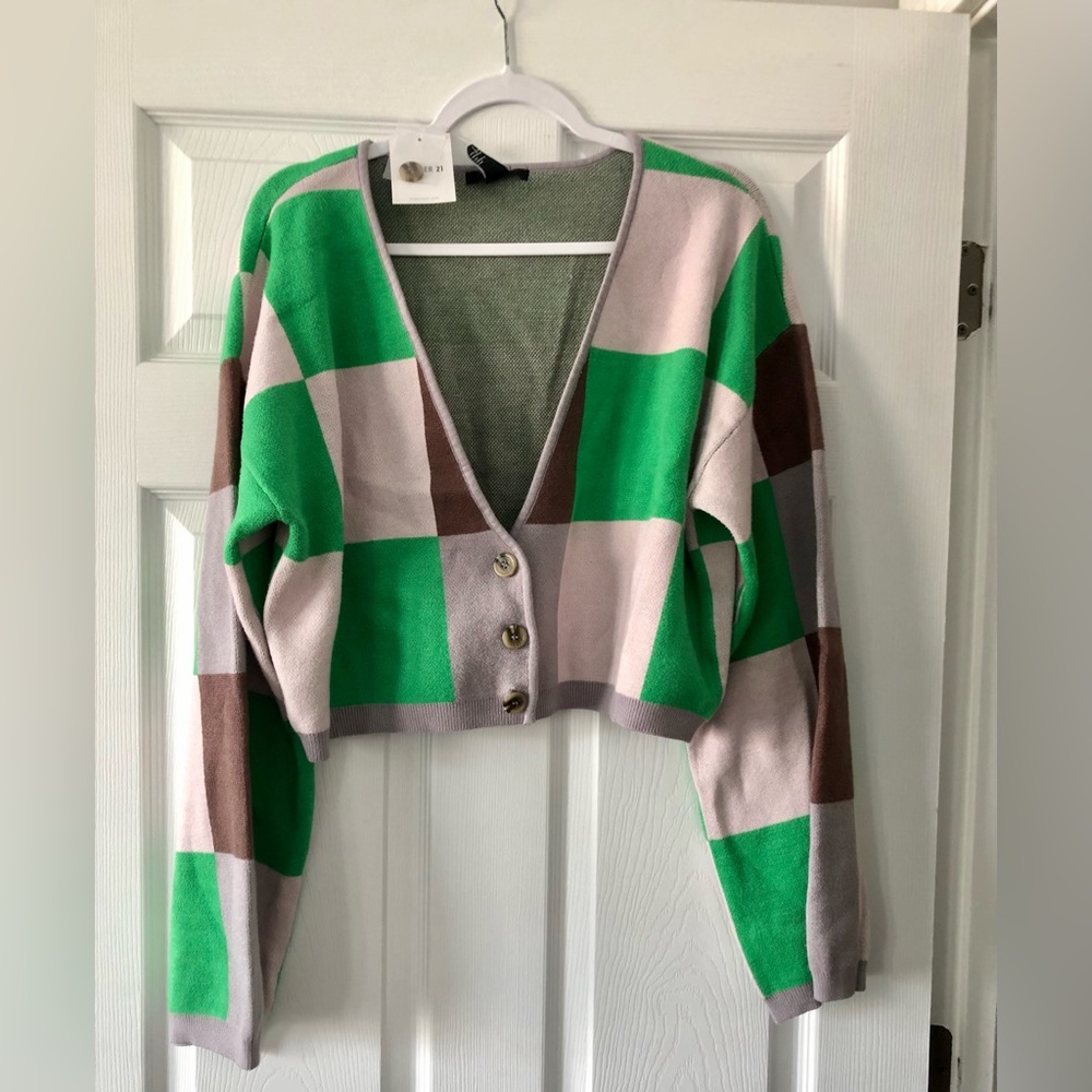 Colorblock Cardigan Sweater
